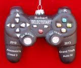 Black Video Game Controller PlayStation Personalized Christmas Ornament Personalized by RussellRhodes.com