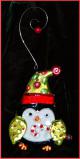 Penguin Fused Glass Christmas Ornament
