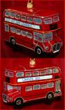 Classic London Bus Christmas Ornament Personalized FREE by Russell Rhodes