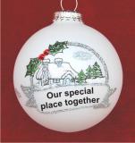 Celebrating Our Special Place Together Christmas Ornament Personalized by Russell Rhodes