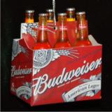 Six Pack of Bud Christmas Ornament Personalized by Russell Rhodes