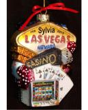 Funtastic Las Vegas Glass Christmas Ornament Personalized by Russell Rhodes