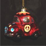 VW Bug Glass Christmas Ornament Personalized by Russell Rhodes