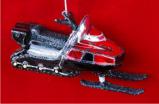 Superfast Snowmobile Glass Christmas Ornament Personalized by Russell Rhodes