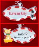 Memorial for Cat Christmas Ornament with Pet Option Personalized by RussellRhodes.com