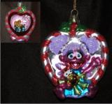 Abby's Candy Cane Swing Glass Christmas Ornament Personalized by Russell Rhodes