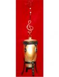 Conga Drum Glass Christmas Ornament Personalized by RussellRhodes.com