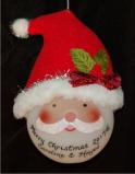 Light-up Santa with Hat Christmas Ornament Personalized by Russell Rhodes