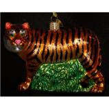 Tiger Glass Christmas Ornament Personalized by Russell Rhodes