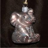 Baby Elephant Glass Christmas Ornament Personalized by Russell Rhodes