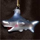 Shark Glass Christmas Ornament Personalized by RussellRhodes.com