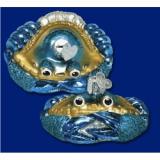 Blue Crab Blown Glass Christmas Ornament Personalized by Russell Rhodes