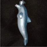 Playful Dolphin Blown Glass Christmas Ornament Personalized by RussellRhodes.com