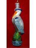 Heron Glass Christmas Ornament Personalized by Russell Rhodes