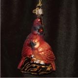Cardinals in Love Glass Christmas Ornament Personalized by RussellRhodes.com