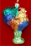 Heirloom Rooster Glass Christmas Ornament Personalized by Russell Rhodes