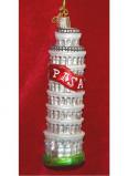 Leaning Tower of Pisa Glass Christmas Ornament Personalized by RussellRhodes.com