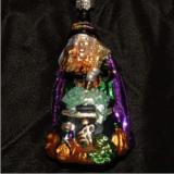 Boil Boil Toil & Trouble Witch 'N Cauldron Glass Christmas Ornament Personalized by Russell Rhodes