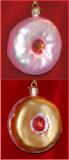 Pink Frosted Donut Glass Christmas Ornament Personalized by Russell Rhodes
