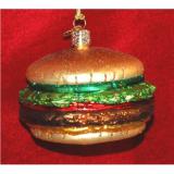 Cheeseburger Glass Christmas Ornament Personalized by Russell Rhodes