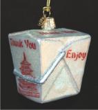 Chinese Take-Out Glass Christmas Ornament Personalized by Russell Rhodes