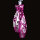 Ballet Toe Shoes Glass Christmas Ornament Personalized by RussellRhodes.com