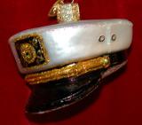 Personalized Captain's Cap Christmas Ornament by Russell Rhodes