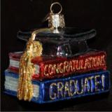 Congrats to the Graduate! Glass Christmas Ornament Personalized by Russell Rhodes