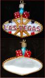 Living it up in Las Vegas Glass Christmas Ornament Personalized by Russell Rhodes