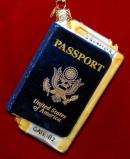 International Passport Christmas Ornament Personalized by RussellRhodes.com