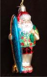 Surfer Santa Christmas Ornament Personalized by Russell Rhodes