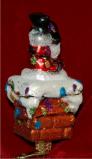 Santa Slides on Down! Christmas Ornament Personalized by Russell Rhodes