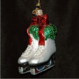 Holiday Skates Glass Christmas Ornament Personalized by Russell Rhodes