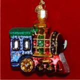 Choo Choo Train Blown Glass Christmas Ornament Personalized by Russell Rhodes