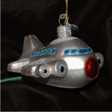 Up, Up, and Away! Airplane Blown Glass Kids                  Christmas Ornament Personalized by Russell Rhodes