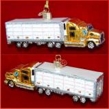 Top of the Line Semi Truck Christmas Ornament Personalized by RussellRhodes.com