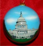 United States Capitol Building Christmas Ornament Personalized by Russell Rhodes