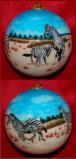 Natural Beauty: Zebras in the Wild Christmas Ornament Personalized by Russell Rhodes