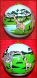 Natural Beauty: Giraffes in the Wild Christmas Ornament Personalized by RussellRhodes.com