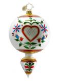 2 Hearts Become as One Radko Christmas Ornament Personalized by Russell Rhodes