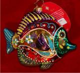 Fish with a Flourish Christmas Ornament Personalized by Russell Rhodes