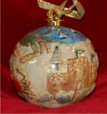 Sand Castle Beach Vacation Porcelain Hand Painted Ball Personalized by RussellRhodes.com