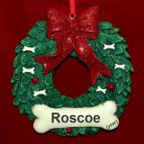 Dog Christmas Ornament Wreath of Treats Personalized by RussellRhodes.com