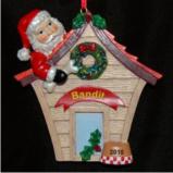 Decked Out Doghouse Christmas Ornament Personalized by Russell Rhodes