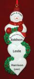 Lots of Love for 3 Grandchildren Christmas Ornament Personalized by RussellRhodes.com
