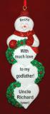 Lots of Love From Godchild to Godfather Christmas Ornament Personalized by RussellRhodes.com