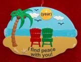 Beach Couples Christmas Ornament Personalized by RussellRhodes.com