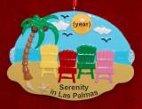 Family Christmas Ornament 4 at the Beach Personalized by RussellRhodes.com