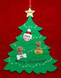 Single Person Christmas Tree Ornament with 2 Dogs, Cats, Pets Custom Add-ons Personalized by RussellRhodes.com
