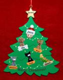 Single Person Christmas Tree Ornament with 5 Dogs, Cats, Pets Custom Add-ons Personalized by RussellRhodes.com